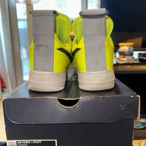 Nike Air Force 1 Utility in Bright Yellow and Gray